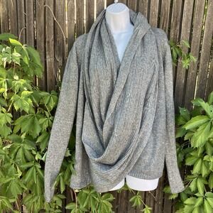 NEW Talbots Wrap Cardigan Sweater Infinity Scarf L/XL Cozy Luxury Soft NWT